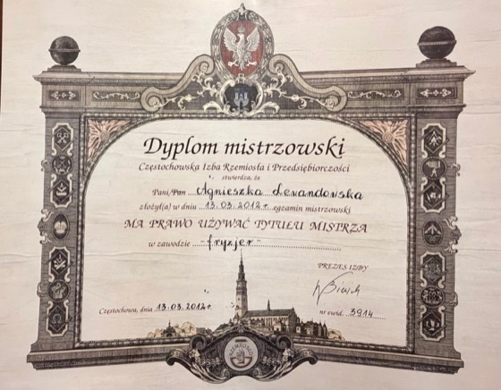 2012 — Dyplom mistrzowski